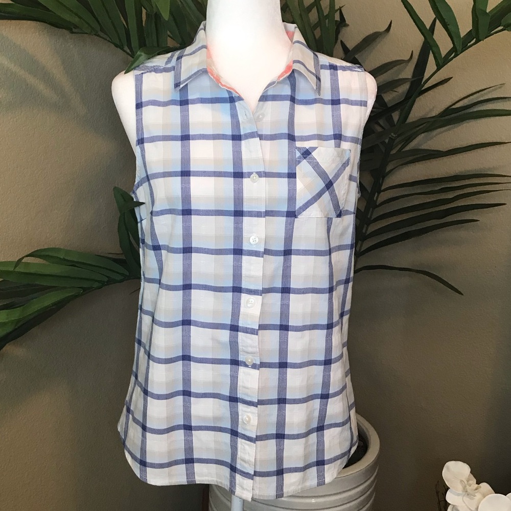 PrAna 99% Organic Cotton Plaid Button Down Top - S - Picture 6 of 17